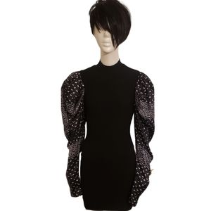 Akira Black Bandana Print Bodycon Mini Dress Size M